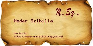 Meder Szibilla névjegykártya